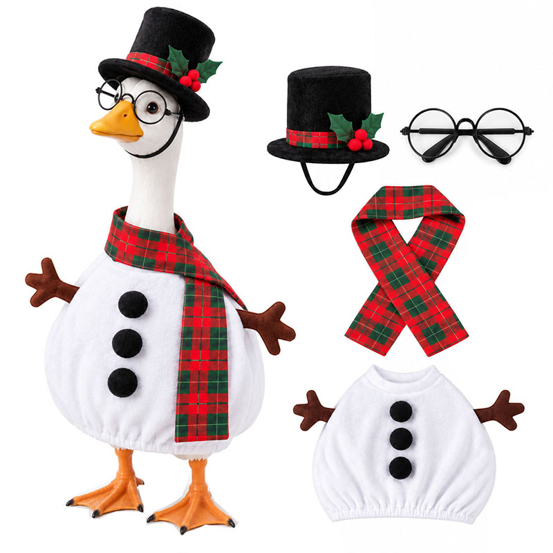 Porch Goose Winter Outfit Snowman Costume for 23 Inch Statue