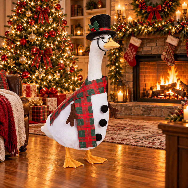 Porch Goose Winter Outfit Snowman Costume for 23 Inch Statue 