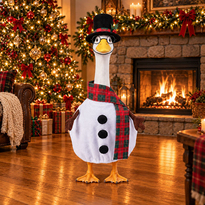 Porch Goose Winter Outfit Snowman Costume for 23 Inch Statue 4