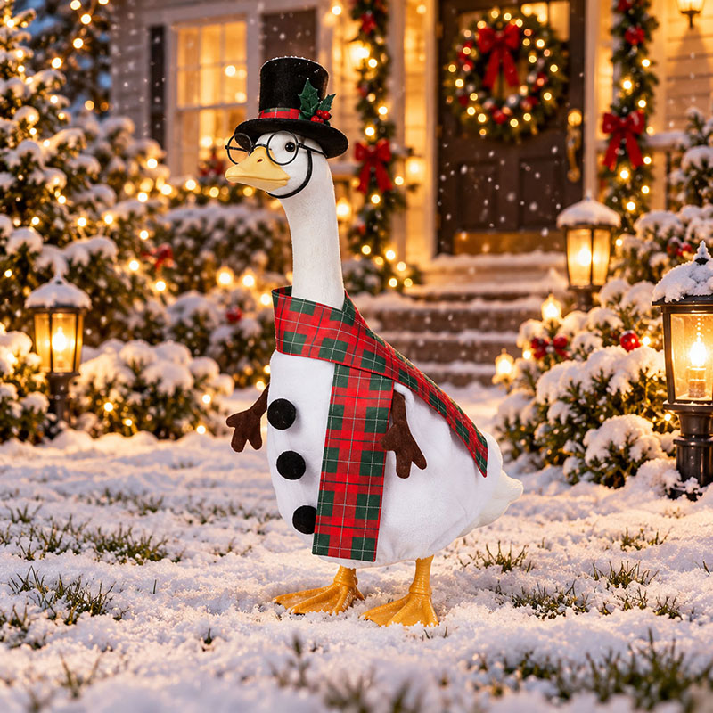Porch Goose Winter Outfit Snowman Costume for 23 Inch Statue 5
